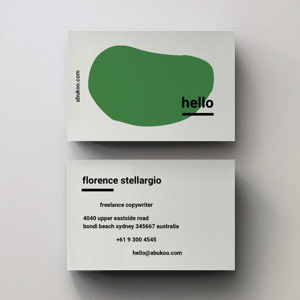 Hello Business Card Design - Adobe Indesign Template