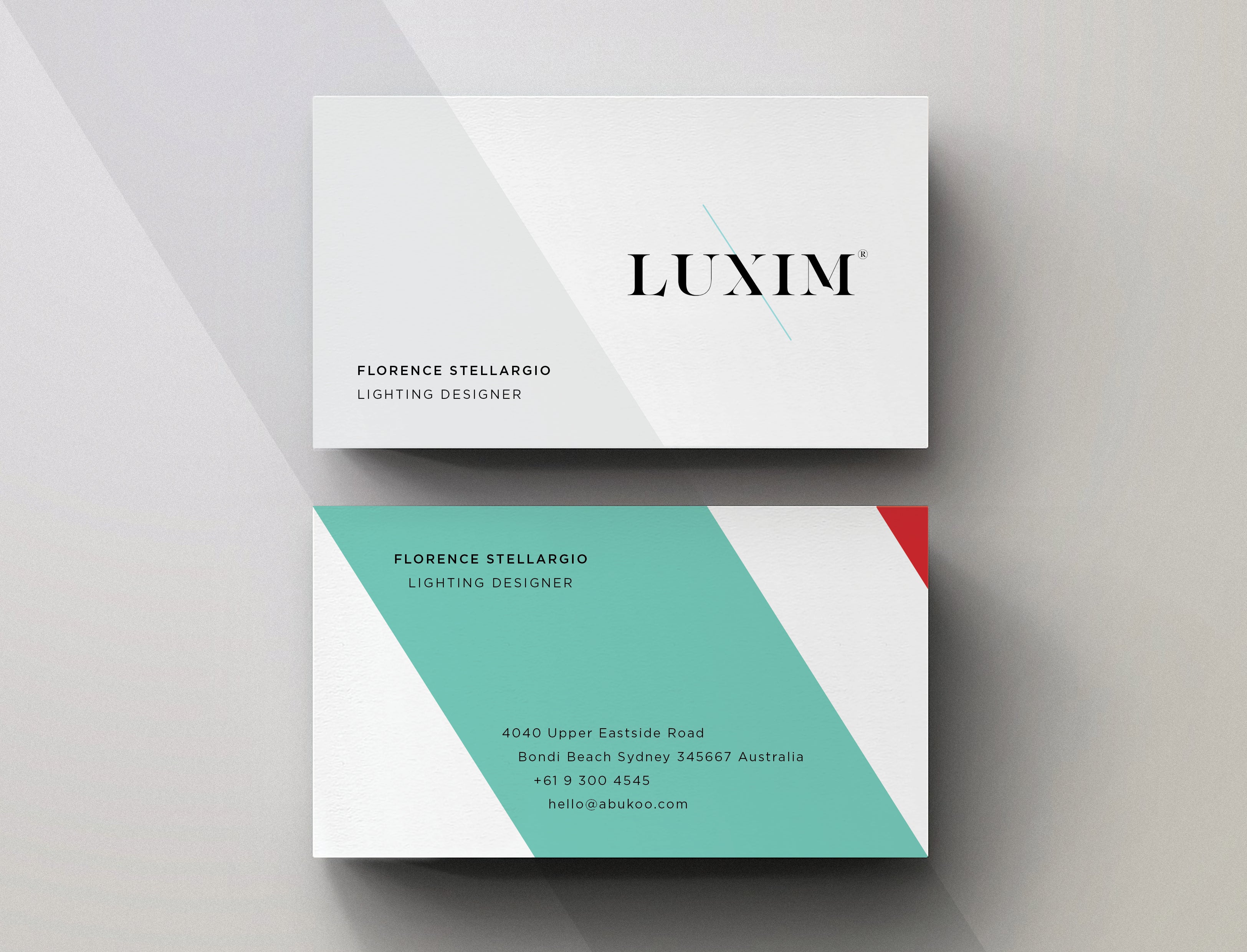 Minimal Business Card Design for LUXIM