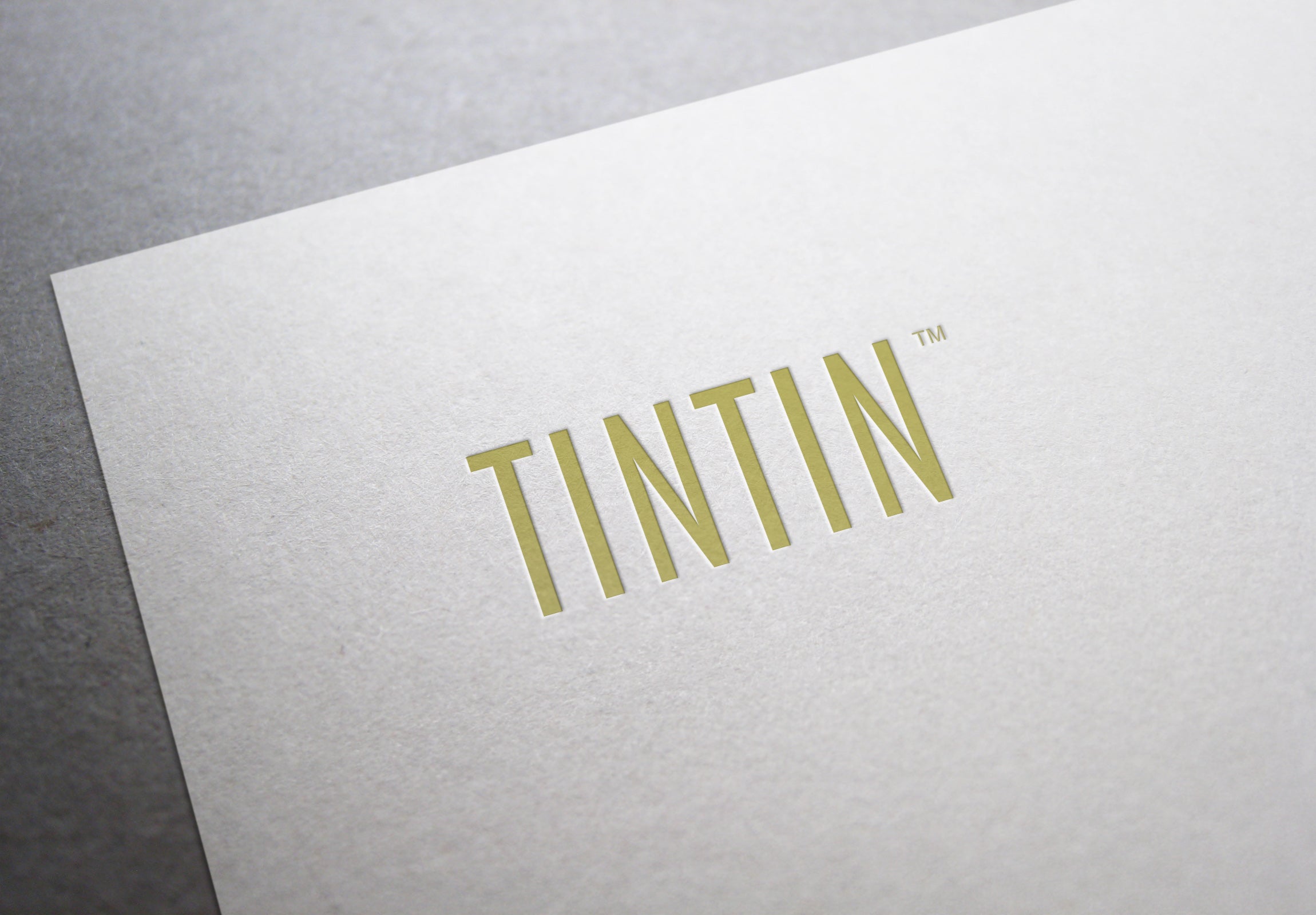TINTIN Logo Design in Blush and Gold