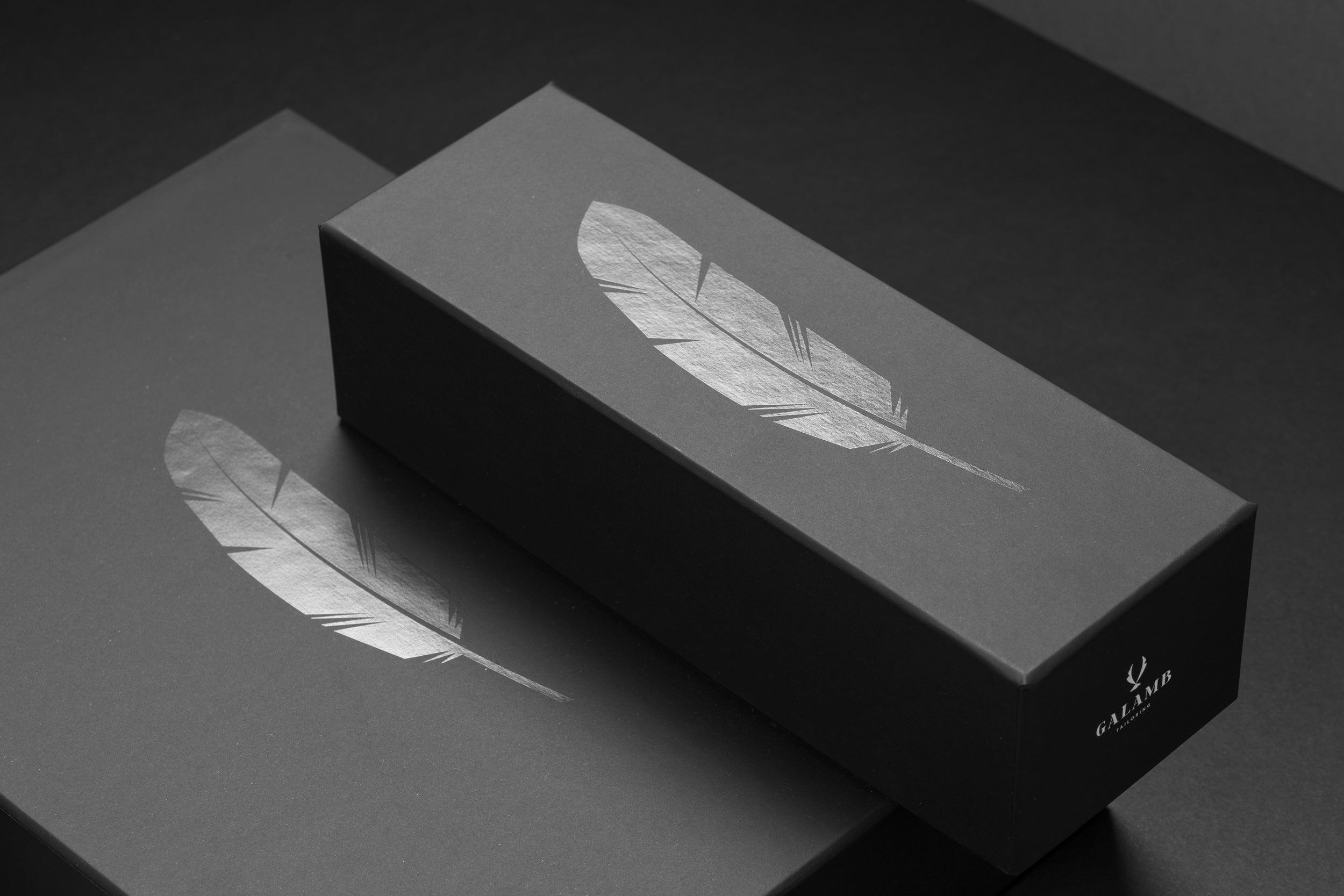 Stunning black on black design and branding for Galamb Tailoring